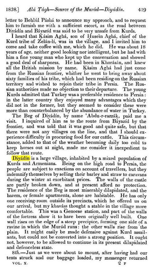 Diyadin ve Zelanlı aşireti hakkında tarihî metin